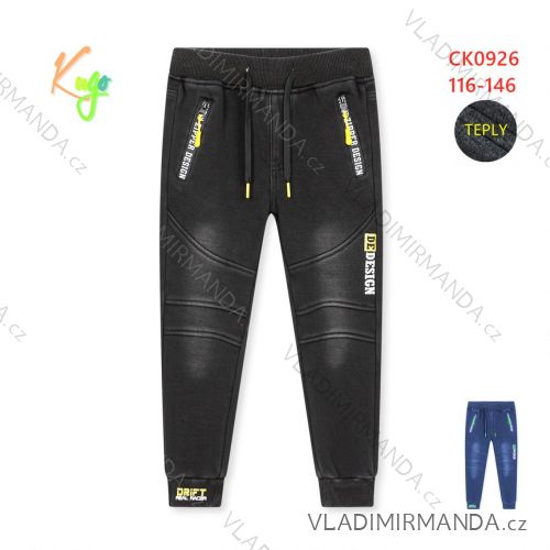 Outdoor cotton children's pants for boys (116-146) KUGO TM8260K