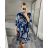 Women's Spanish Summer Short Sleeve Dress (S/M/L ONE SIZE) ITALIAN FASHION IMM24M4247 -   dark blue -   M / L