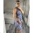 Women's icecool sleeveless summer dress (M/L, XL/2XL) AINUOSI ITALIAN FASHION IMB23XJ-1110 -   black -   M / L