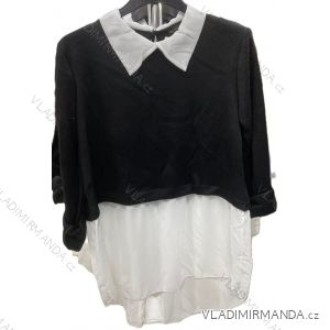 Blouse long sleeve with ruffles women (UNI S / L) ITALIAN FASHION IMK20159