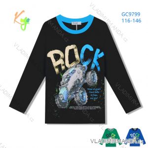 T-shirt long sleeve with sequins children adolescent girls (116-146) KUGO B3258