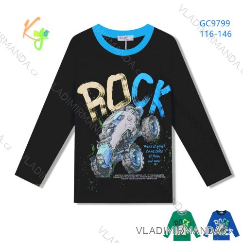 T-shirt long sleeve with sequins children adolescent girls (116-146) KUGO B3258