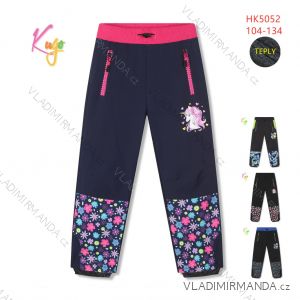 Softshell pants insulated with fleece children's girls and boys(104-134) KUGO HK1803-2