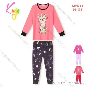 Children's long pajamas for girls (98-128) KUGO MP1759