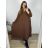 Long Elegant Pleated Long Sleeve Women's Plus Size Dress (54/56/58 ONE SIZE) ITALIAN FASHION IM424662