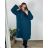 Women's Long Sleeve Alpaca Coat (S/M/L ONE SIZE) ITALIAN FASHION IMWCW23010 56/58 grey