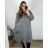 Women's Long Sleeve Alpaca Coat (S/M/L ONE SIZE) ITALIAN FASHION IMWCW23010 56/58 grey