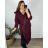 Zippered extended sweatshirt dress long sleeve women (uni m / xl) ITALIAN FASHION IM520351 M/L/XL red