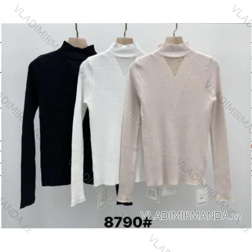 Women's Slim Turtleneck Long Sleeve Sweater (S/M/L ONE SIZE) IMM24M8790