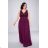 Women's Plus Size (42-48) Long Elegant Party Dress With Wide Straps FRENCH FASHION FMPEL23ROBELAETITIAQS