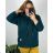 Women's elegant party long sleeve dress (S/M ONE SIZE) ITALIAN FASHION IM322282  dark kerosene