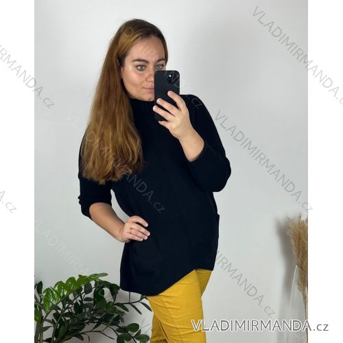 Women's Long Sleeve Knitted Sweater (44/46/48 ONE SIZE) ITALIAN FASHION IMBM24203