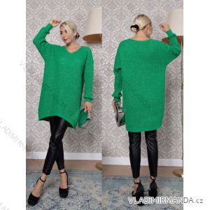 Women's Plus Size Warm Knitted Long Sleeve Dress (52/54/56 ONE SIZE) ITALIAN FASHION IM424637