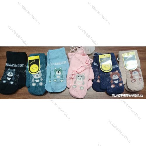 Mittens with fur children's girl and boys (3-8 years) MILAOLI MIL24T312