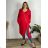 Zippered extended sweatshirt dress long sleeve women (uni m / xl) ITALIAN FASHION IM520351 M/L/XL red