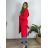 Zippered extended sweatshirt dress long sleeve women (uni m / xl) ITALIAN FASHION IM520351 M/L/XL red