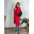 Zippered extended sweatshirt dress long sleeve women (uni m / xl) ITALIAN FASHION IM520351 M/L/XL red