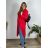 Zippered extended sweatshirt dress long sleeve women (uni m / xl) ITALIAN FASHION IM520351 M/L/XL red