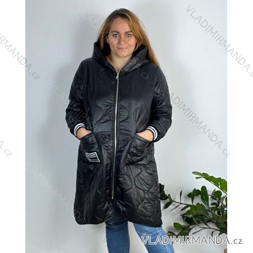 Women's Plus Size Hooded Jacket (XL/2XL ONE SIZE) ITALIAN FASHION IM422684