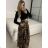 Women's Long Chiffon Short Sleeve Dress (S/M ONE SIZE) ITALIAN FASHION IMWGS231048 -   Brown
 -   S / M