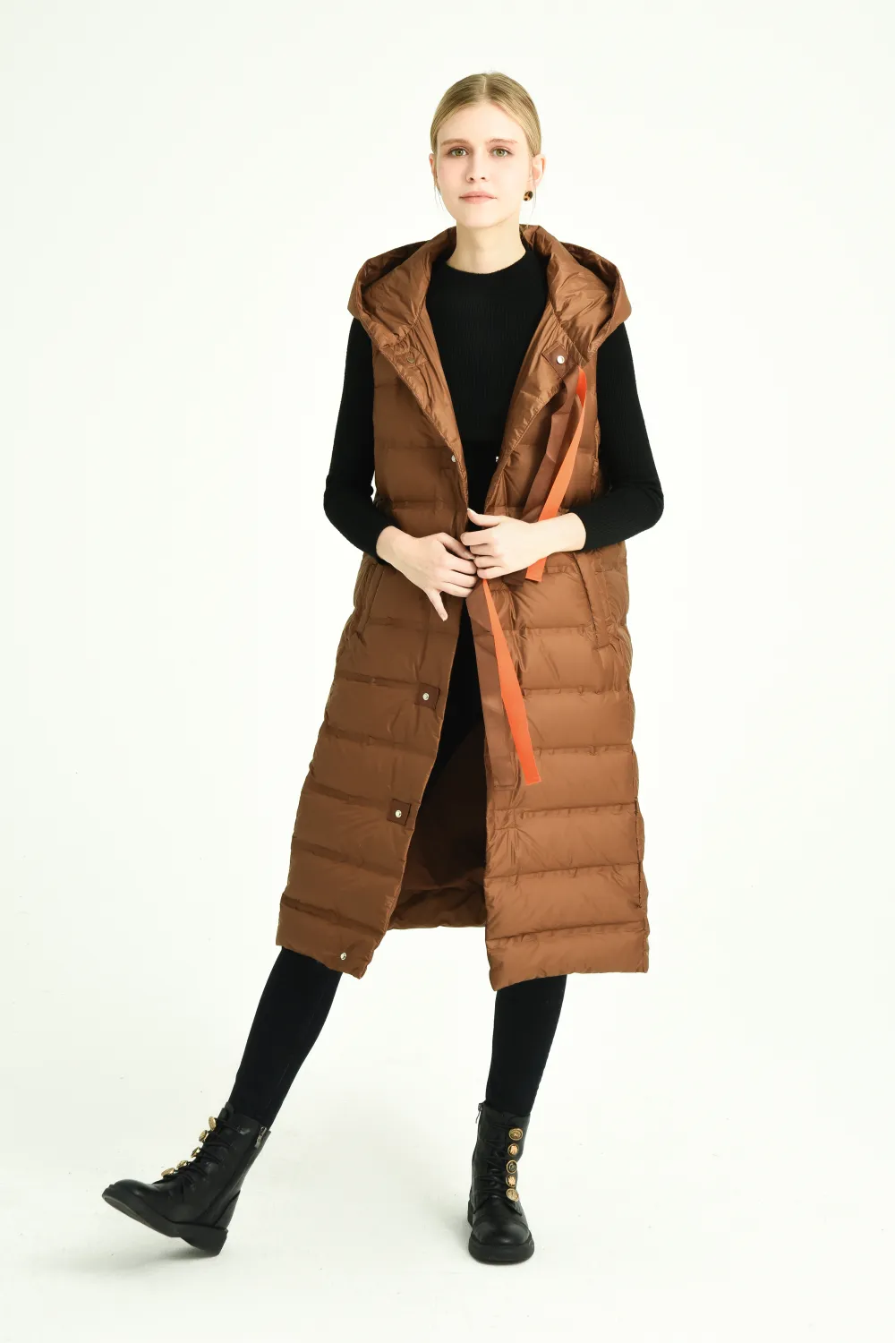 Women's Sleeveless Hooded Warm Vest (S/M/L ONE SIZE) ITALIAN FASHION IMPNF241565 Type in a note L