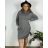 Women's Oversized Knitted Long Sleeve Sweater (S/M ONE SIZE) ITALIAN FASHION IMSN2416125 48/50 grey