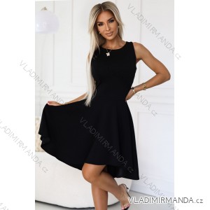 575-1 Unique dress with longer back - black