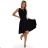 575-1 Unique dress with longer back - black