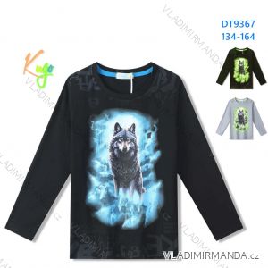 T-shirt long sleeve with sequins children adolescent girls (116-146) KUGO B3258