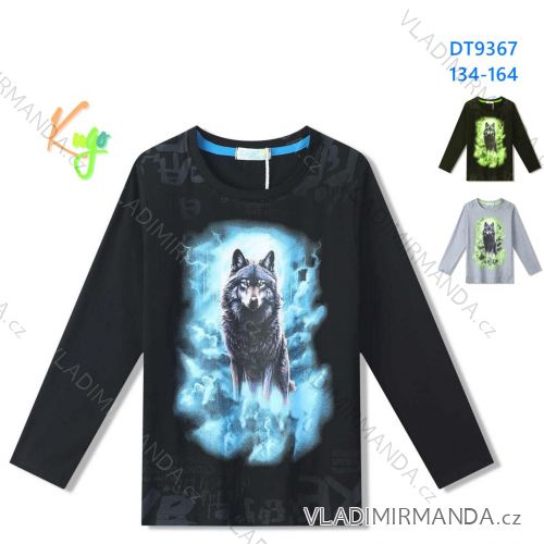 T-shirt long sleeve with sequins children adolescent girls (116-146) KUGO B3258