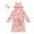 Warm fluffy bathrobe with hood for girls (98-128) KUGO FZ-6717