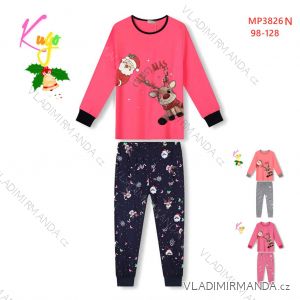 Children's long pajamas for girls (98-128) KUGO MP1759