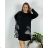 Women's Plus Size Long Warm Long Sleeve Dress (50/52/54 ONE SIZE) ITALIAN FASHION IM424636