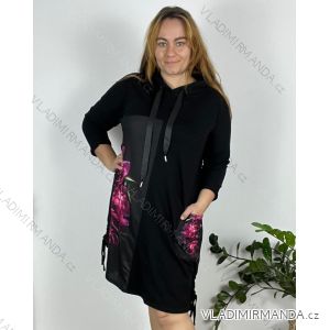 Women's Plus Size Long Warm Long Sleeve Dress (50/52/54 ONE SIZE) ITALIAN FASHION IM424636