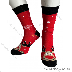 Men's Merry Christmas Reindeer Socks (38-41,42-46) POLISH FASHION DPP21435/DR