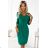 255-4 IRIS Pleat Dress with Neckline - Green