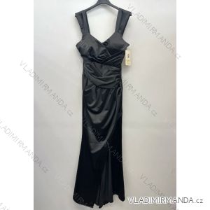 Women's Strapless Satin Long Party Dress (44/46 ONE SIZE) ITALIAN FASHION IMPSH246357XL