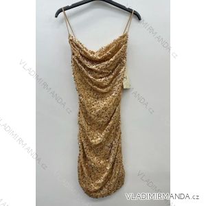 Women's Elegant Sparkly Sequin Sleeveless Dress (S/M ONE SIZE) ITALIAN FASHION IMPSH246883