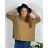 Knitted sweater thin turtleneck long sleeve women (L / XL ONE SIZE) ITALIAN FASHION IMD211110 56/58 Brown