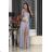 Women's strapless tulle party dress (S/M/L ONE SIZE) ITALIAN FASHION IM923001 šedá světlá 42
