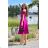 Women's strapless tulle party dress (S/M/L ONE SIZE) ITALIAN FASHION IM923001 purple 38