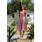 Women's strapless tulle party dress (S/M/L ONE SIZE) ITALIAN FASHION IM923001 rose old rose 34