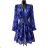 Women's Long Chiffon Short Sleeve Dress (S/M ONE SIZE) ITALIAN FASHION IMWGS231048 Royal blue S / M