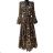 Women's Long Chiffon Short Sleeve Dress (S/M ONE SIZE) ITALIAN FASHION IMWGS231048 dark brown S/M/L