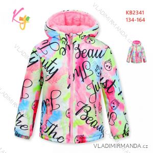 Autumn children's hooded jacket for girls (98-128) KUGO KM9924