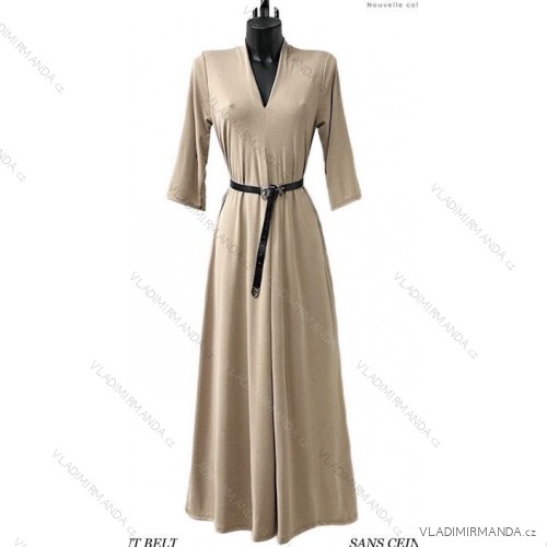 Women's Long Sleeve Summer Dress (S/M ONE SIZE) ITALIAN FASHION IMPES238990 beige S/M/L