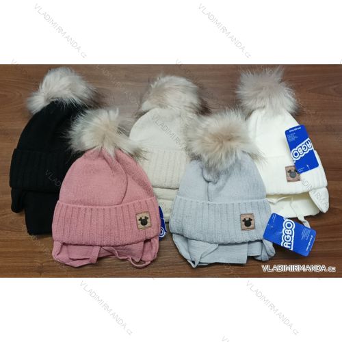 Girls' winter cap and cravat set (8-12 years) WROBI POLAND PV324K-33