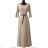 Women's Long Sleeve Summer Dress (S/M ONE SIZE) ITALIAN FASHION IMPES238990 green khaki S/M/L