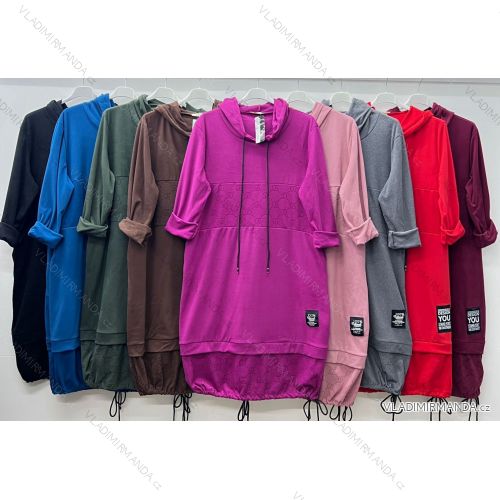 Jacket Extended Slim Long Sleeve Women Plus Size (48/50/52 ONE SIZE) ITALIAN FASHION IM424658