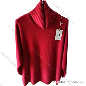 Knitted Sweater with Turtleneck Long Sleeve Women's Plus Size (54/56/58 ONE SIZE) ITALIAN FASHION IM524KEYLA